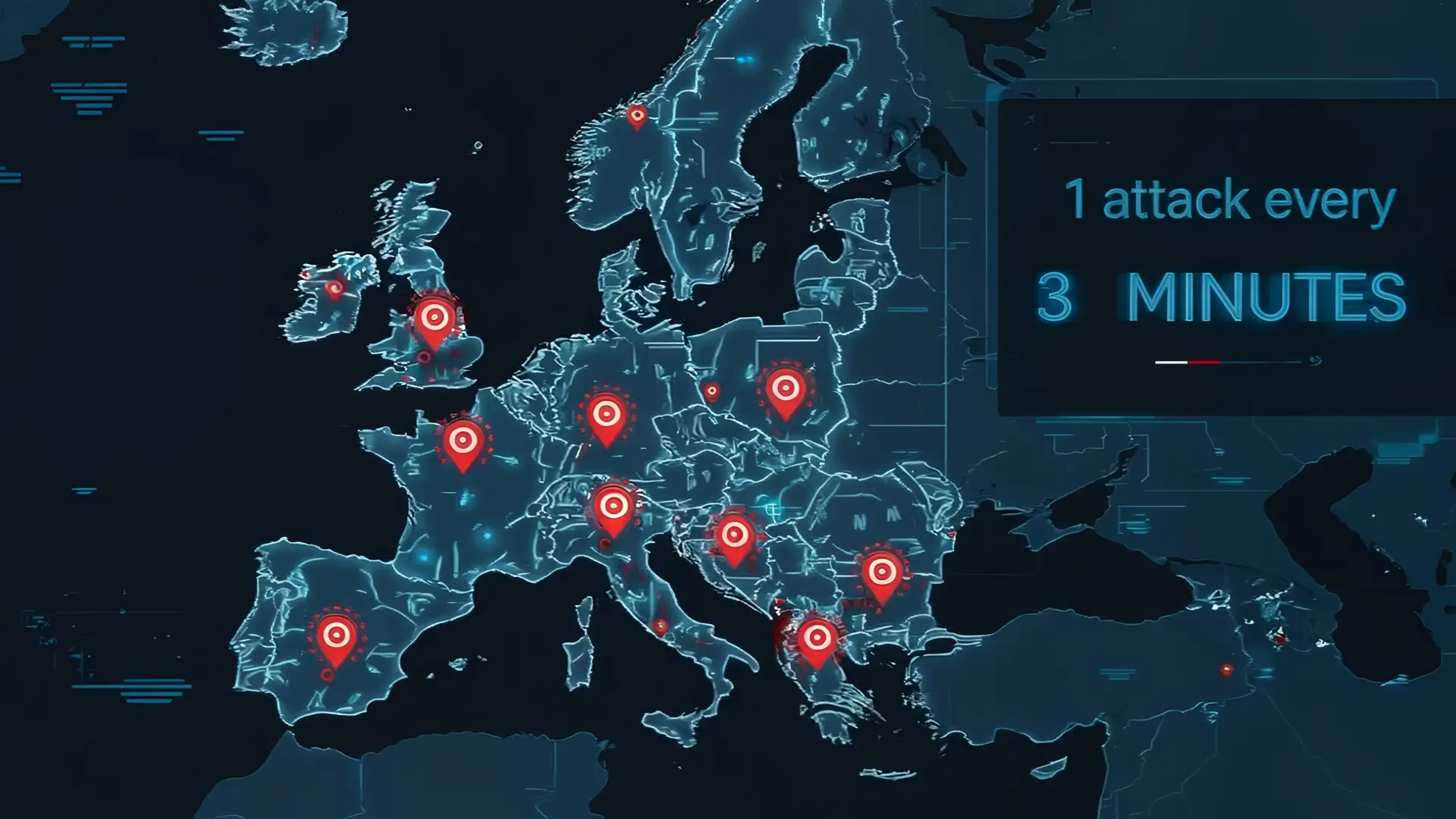 Cyberattacchi in Europa: ogni 3 minuti un azienda nel mirino